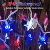 SUNSGNE Star String Lights Red White and Blue String Lights,