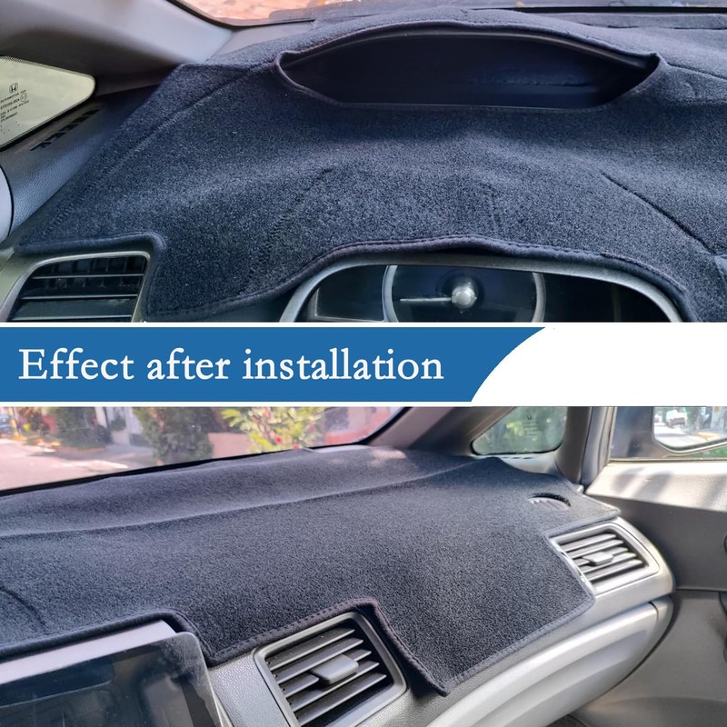 IIKSDII Dashboard Cover Mat for Hon-da Civic 2006 2007 2008