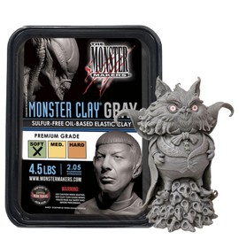Monster Clay Premium Grade Modeling Clay (Gray - Soft - 4.5lb)