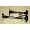 UNIVERSAL CHROME 12V 24V DOUBLE AIR HORN FOR TRUCK LORRY