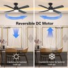 LITBM 42" Ceiling Fans with Light and Remote, Energy Saving