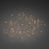 Konstsmide LED Tropfenlichterkette, 50 bernsteinfarbene Dioden, 3V Innentrafo, kupferfarbener Draht