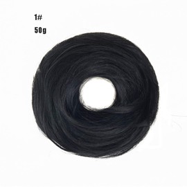 TOECWEGR Hairpiece Hair Scrunchie Bridal Hairstyle Straight Hair Messy Mix Extension Hair for Women Bun Hair Bun Women's Headpiece (1#)
