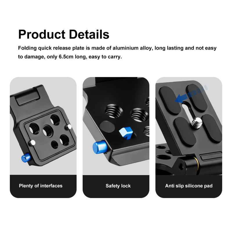 Foldable Camera L Bracket Vertical Horizontal Switching Tripod Quick Release