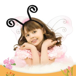 FRCOLOR 6 Pack Butterfly Antenna Headband Creative Ant Tentacles Hair Bands Funny Headwears for Cosplay Dress Up