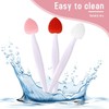 3Pcs Multicolor Lip Scrub Brush,Lip Exfoliator Brush,Silicone Lip Scrubber Exfoliator
