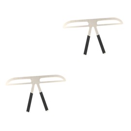 minkissy 2pcs Three-point Eyebrow Ruler Eyebrow Measure Ruler Three-point Balance Positioning Kit T Tool Eyebrow Shaper Stencil Kit Eyebrow Stencil Ruler Brow Stencils Kits Stainless Steel