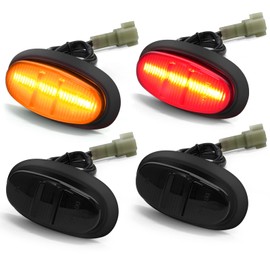 NEIFILES LED Side Marker Lights Compatible with Ford F-150 /F150 Raptor 2016 2017 2018 2019 2020 Front Rear Dual Fender Bumper Lamps Smoked Lens Pack of 4