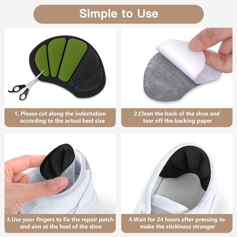Flintronic 3 Pair Sneaker Repair Patch, Heel Patch, Shoe Heel