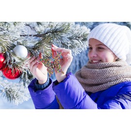 JUESMOS 2024 Butterfly Christmas Ornament,Monarch Butterfly Ornaments for Christmas Tree Decorations Brilliant Butterflies Hanging Ornaments,Butterfly Keepsake Gifts for Women Girls Sister