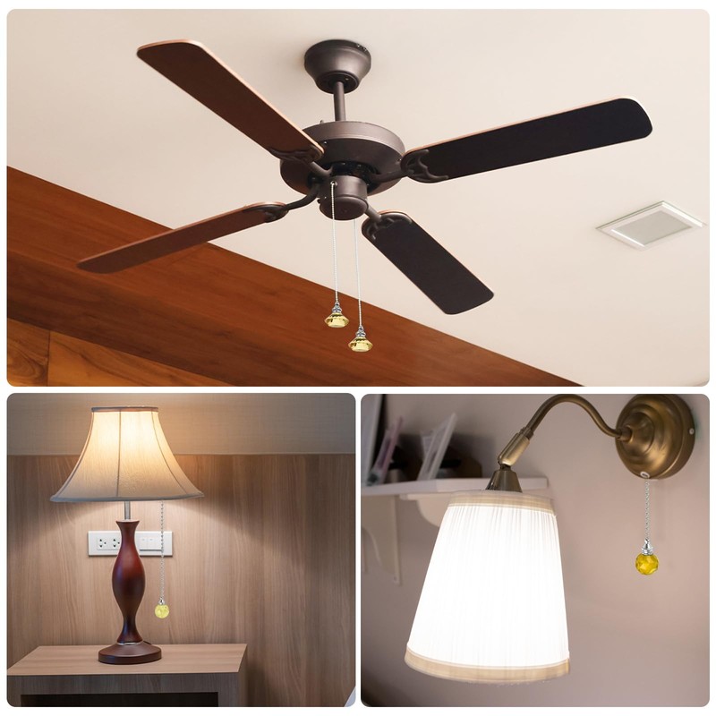 PATIKIL Ceiling Fan Pull Chain 12 Inch, 4 Pack Baseball