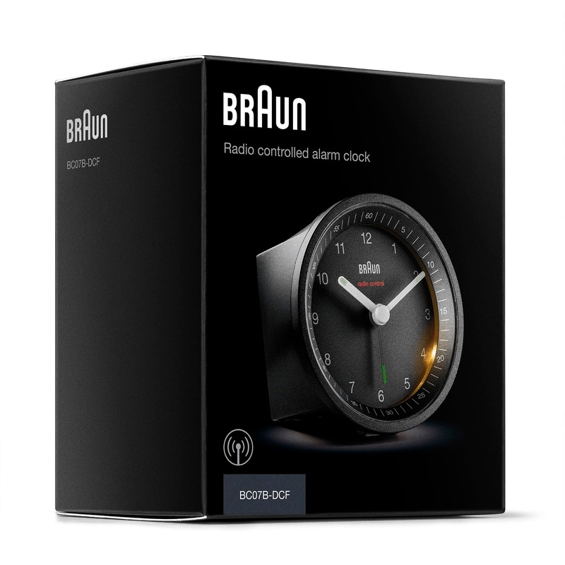 Braun BC07B-DCF Classic Analogue Radio Alarm Clock for Central European