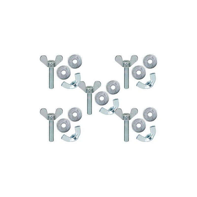 Wing Screws, Washers M6 Wing Nuts,, Pack of 5