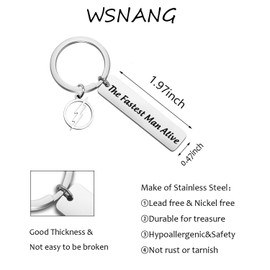 WSNANG The Flash Inspire Gift The Fastest Man Alive Keychain Flash Hero Jewelry The Flash Lover Gift (Flash KC)