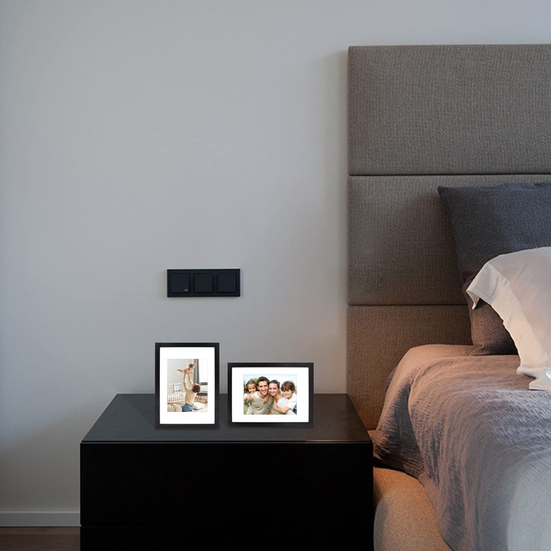 EGOFINE A5 Frames Black Set of 3,Wooden Photo Frames A5,14.8x21cm