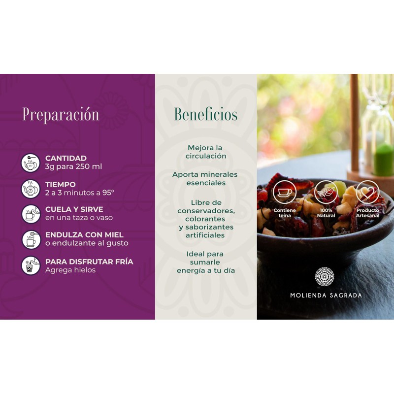 Molienda Sagrada Té Aman Tea/Infusión Frutal con Té Negro 200