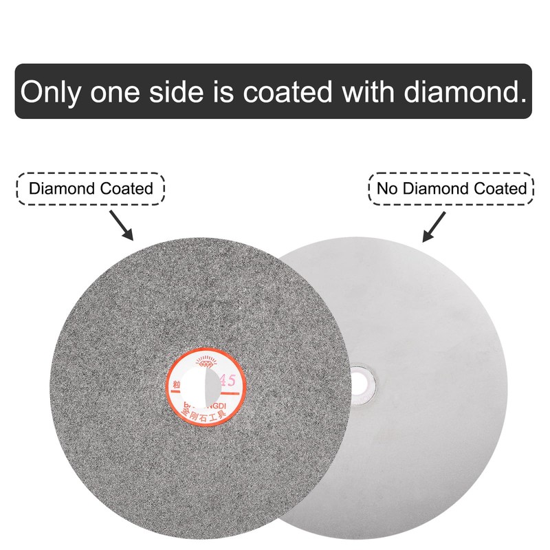 uxcell Diamond Sanding Grinding Disc, 8-Inch (200mm) Grit 45 1"