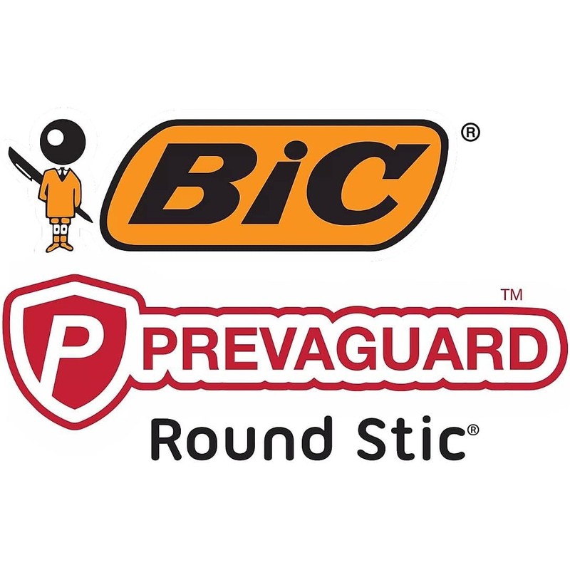 60 x Bic Round Stic Ballpoint Pens | Permanent Anti-Microbial