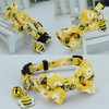 Newtensina Fashion 2 Pieces Cute Bee Dinosaurs Pattern Cat Collar