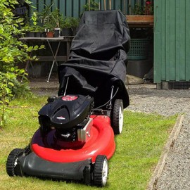 Lawn Mower Cover Tarpaulin Cover Waterproof 420D Oxford with Pull Cord Push Lawn Mower Protective Cover for Lawn Tractor Dust Protection Weather Protection Cover UV Resistant