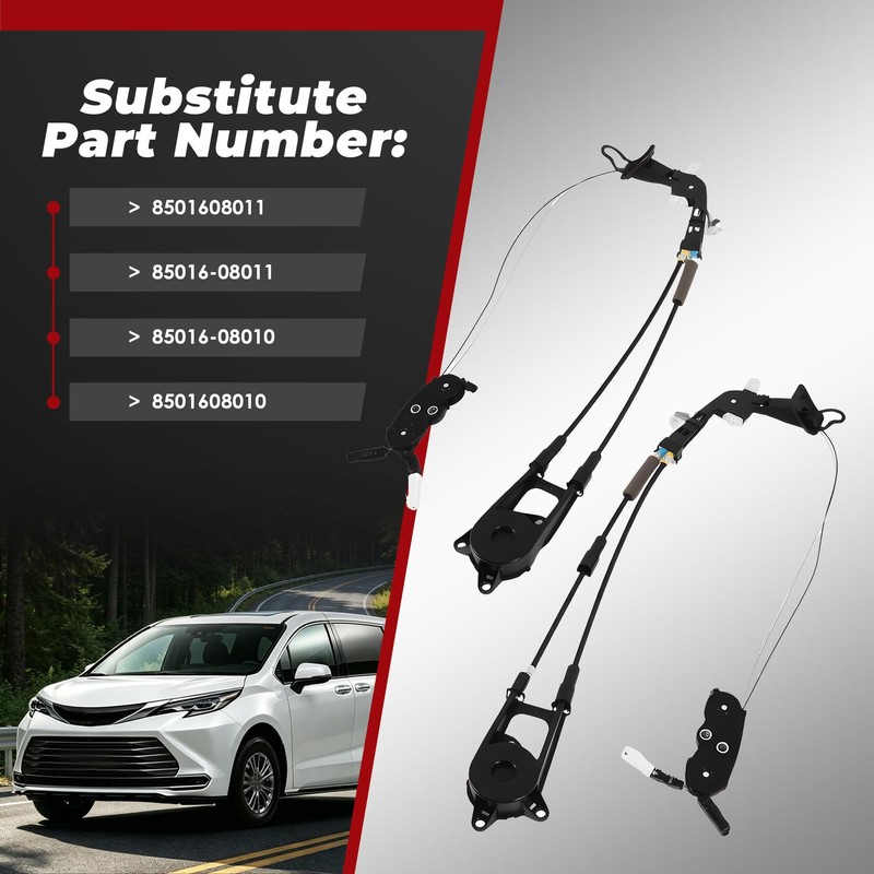 Left & Right Sliding Door Cable Assembly Compatible with Sienna