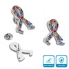 YYDSPin Pack of 12 Autism Awareness Ribbon Walking Lapel Pins