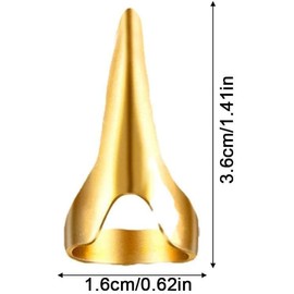 10 Stück goldene Haare, Scheitel, Retro, Punk, Haarauswahl, Werkzeug, Gothic, Finger, Cosplay, Krallen, Metall, Vollfingerring zum Flechten, Locken, Styling, Haarverlängerungen, Zubehör