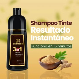 Shampoo Y Tinte Instantáneo Cubre Canas Natural Jengibre F Café Oscuro