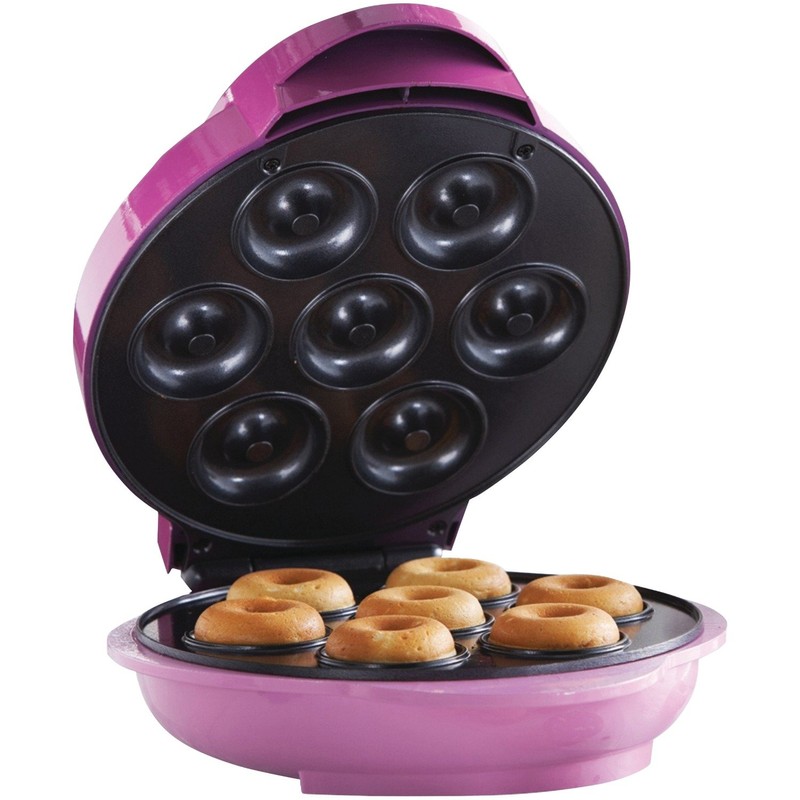 Brentwood TS-250 Mini Donut Maker Machine, Non-Stick, Pink