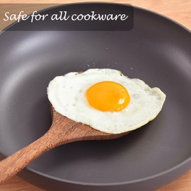 2pcs Wooden Spatula, Wooden Spatula for Cooking 12.8 Inches Long Handle Frying Spatula for Cooking Small Cooking Utensils Wooden Cooking Utensils an Excellent Helper for Cooking in The Kitchen