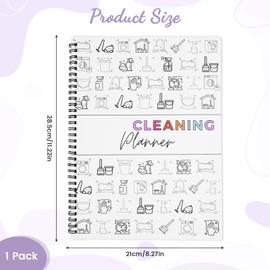 1Pack ADHD Cleaning Planner, Editable ADHD Cleaning Schedule Checklist Organizer, Daily Weekly Monthly Organizer Notebook for Adults, Checklist Notebook for Home Family Tasks DIY Home Improvement