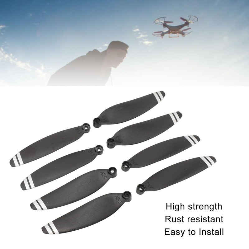 8PCS 2,5-Zoll-Propeller Ersatz-Ersatzblätter Geräuscharme Propeller für E88 E58 RC Drone