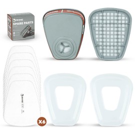 Set of Cartridges and Filters for RHINO Anti Dust Cover x2 Cartridges, x6 Particle Filters, x2 Protectors Compatible Other Particulated Filter