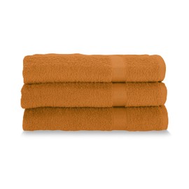 Gabel Pure Cotton Hand Towels 60 x 100 cm, Burnt, Pack of 3