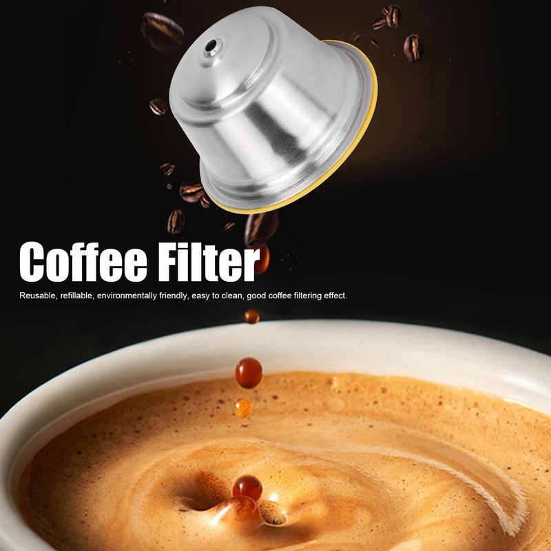 Coffee Capsule Stainless Steel Reusable Refillable Filter Cup for Dolce
