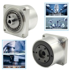PGFUN Harmonic Gear Drive Reducer Small Strain Wave Gearbox Gearbox 80:1 Rotary Reduction Actuator, Fits Nema 17 Stepper Motor (Flange Output)