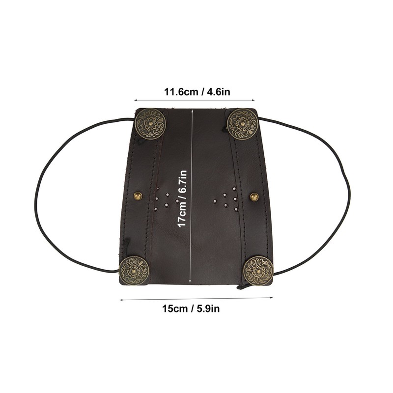 Archery Arm Guard Adjustable Strap Second Cowhide Arm Protector Pad