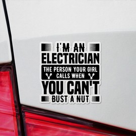 Decal Stickers of I'm an Electrician Premium Indoor (No Waterproof) Vinyl Decal Stickers for Laptop Phone Accessory Helmet Car Window Mug Tuber Cup Door Wall Decoration - USCVER3f8337bBL0124