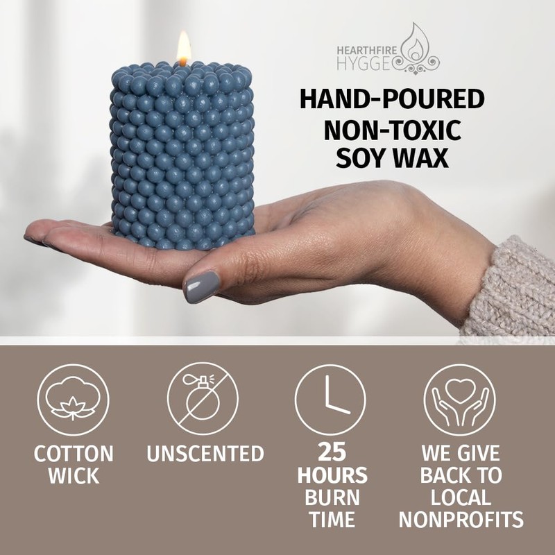 Hearthfire Hygge Bubble Candle Soy Candle Sets | Unscented Mini