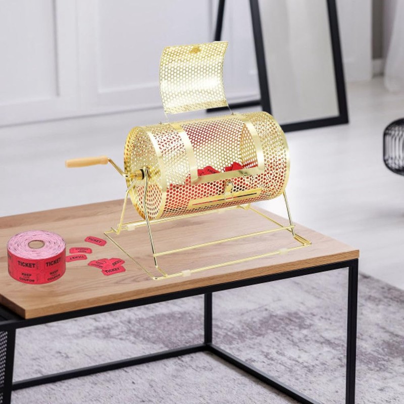 Raffle Ticket Drum - Ticket Spinner Holds Up to 2500