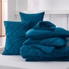 Bedsure Teal Comforter Set Queen - Bed in a Bag
