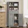 TEENFON 49.6''Tall Storage Cabinet with Adjustable Shelves & Doors, Bathroom