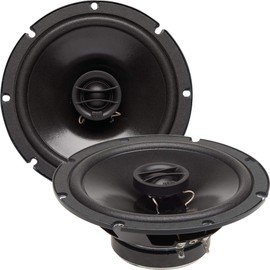 PowerBass S-6502 6.5" Coaxial OEM Replacement Speakers with a Pair of S-1S 1" Silk Dome Tweeters