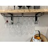 RedDreamer 14-Inch Black Wine Glass Rack, Under Cabinet Wine Glass