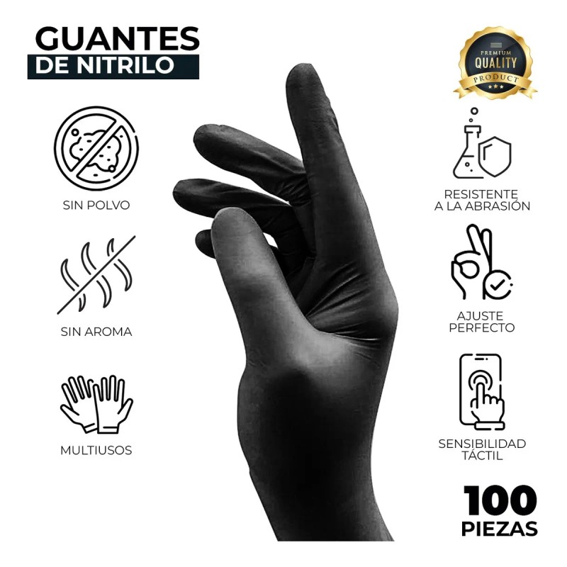 Guante Vinil Synmax Nitrilo Libre De Latex