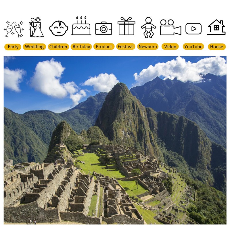 SADFA Machu Picchu Backdrop 7x5ft The Valley of The Incas
