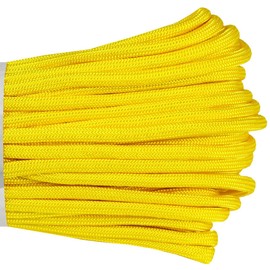 Atwood Paracord - 100' x 3/32" Tactical Cord 4 Nylon Strand Core 275 Test Weight 275lbs (Yellow)