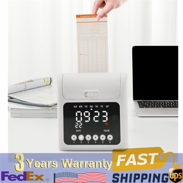 OCASAMI Employee Attendance Punch Time Clock Payroll Recorder LCD Display