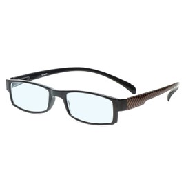 Calabria 762 Neck Hanging Blue Light Reading Glasses +3.00 Black Orange Stripe Men Women Trendy Computer Readers Long Temple