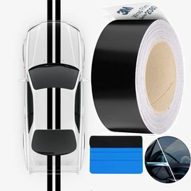 3M Black Vinyl Wrap Film Series 2080 1080 Kit for Black Gloss Out Chrome Delete Window Trim Door Trim Free Tool Kit (Satin Black, 4 inches x 25 FT)